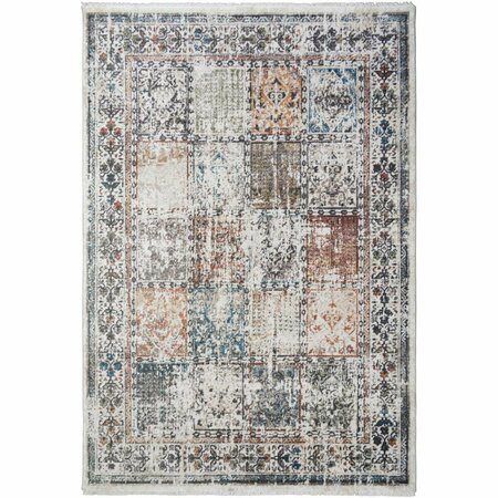 MAYBERRY RUG 5 ft. 3 in. x 7 ft. 1 in. Oxford Cresswell Area Rug, Multi Color OX9396 5X8